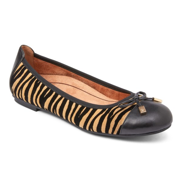 Vionic Flats Ireland - Minna Ballet Flat Leopard - Womens Shoes On Sale | GZEOI-2650